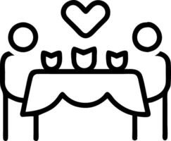 Soft abstract image of a family gathering around a beautifully decorated table copy space on side vector