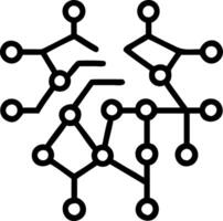 Soft abstract digital art of AI network patterns with copy space vector