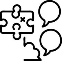 Soft abstract background with team brainstorming puzzle solutions copy space below vector