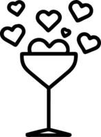 Soft abstract image of a champagne tower with floating bubbles copy space on side vector