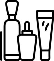 Skincare products and tools set vector