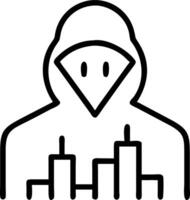 Silhouette of hacker fading over cityscape with copy space vector