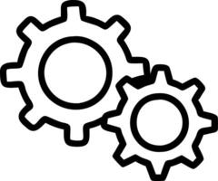 Silhouetted gears interlocking on plain background with copy space vector