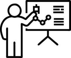 Scientist analyzing data on transparent screen and copy space vector