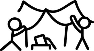 Siblings building a fort with blankets and pillows environment of playful joy copy space on left vector