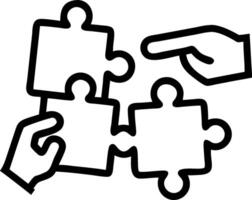 Reality close up of team members hands fitting puzzle pieces with soft natural lighting emphasizing cooperation and teamwork copy space on right vector