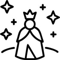 Reyes Magos at a starry night with plain background and copy space vector