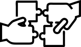 Reality macro of hands fitting puzzle pieces together with natural lighting emphasizing unity and teamwork copy space on right vector