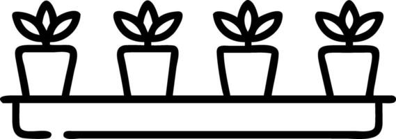 Plain background with potted herbs on balcony ledge vector