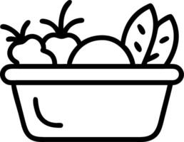Plain background with basket of fresh urban farm vegetables vector