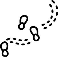 Plain beige background with footprints leading forward and copy space below vector