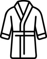 Plain background with neatly arranged spa robes and slippers copy space below vector