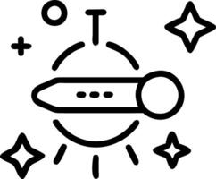 Plain black background with glowing sci fi symbols and copy space vector