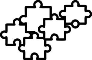 Plain background with individual puzzle pieces scattered copy space on top vector