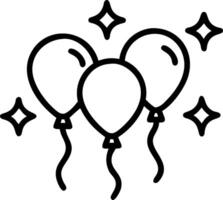 Plain background with colorful balloons and sparkling lights copy space above vector