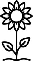 Plain beige background with sunflower illustrations and copy space below vector