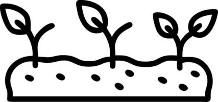 Plain background with close up of soil and green seedlings vector