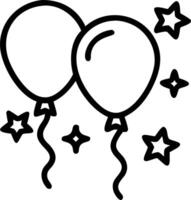 Plain background with festive balloons and stars copy space above vector