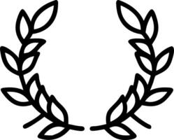 Plain background with golden laurel wreath and copy space below vector