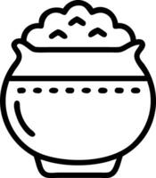 Pongal Pot Boiling Close up vector