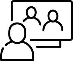 Portrait of team members using AI driven smartboards for interactive collaboration copy space on right vector