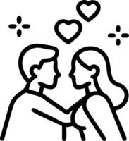 Portrait of couple sharing a romantic dance with glowing lights copy space below vector