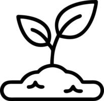 Plain white background with plant sprout icon symbolizing green growth vector