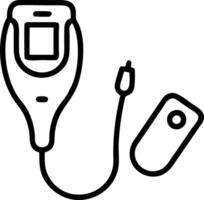 Plain white background with stethoscope and digital thermometer vector