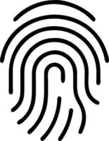 Plain white background with faint lines forming a digital fingerprint symbol to represent identity vector