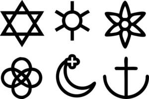 Plain Spiritual Unity Symbols vector