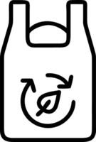 Plain white background with compostable packaging symbol vector