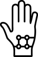 Plain white background with smart glove for industrial tasks vector
