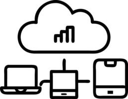 Plain white background with cloud service tools and copy space Set 2 vector