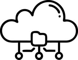 Plain white background with cloud service tools and copy space vector