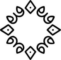 Plain white background with colorful rangoli patterns at corners and copy space in center vector