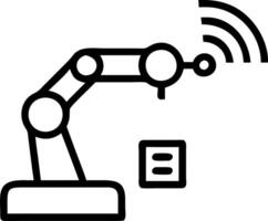 Plain white background with smart industrial camera vector