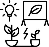 Office workspace with eco friendly design Set 3 vector