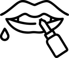 Person applying lip balm on glossy background copy space on right Set 2 vector