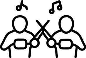Multicultural musicians playing instruments together with copy space vector
