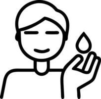 Person applying moisturizer on plain background copy space below vector