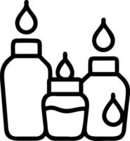 Person arranging aromatherapy oils on glossy background copy space below vector