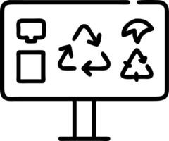 Office team discussing eco friendly design on digital screen with recycling icons vector