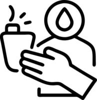 Person applying moisturizer with plain background copy space on right vector