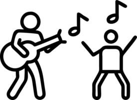 Musicians playing sci fi themed instruments on the street with copy space vector