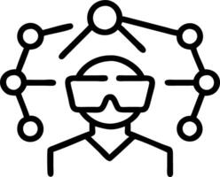 Network analysts using VR technology to visualize network infrastructure in a tech lab with copy space vector