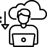 Plain background of a data scientist using collaborative machine learning tools for data projects with copy space Set 2 vector