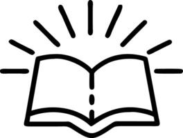 Plain background featuring an open book emitting light copy space above. vector