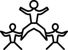 Plain background with a group of silhouettes doing yoga poses copy space below vector