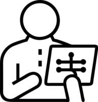 Plain background of an engineer analyzing complex circuits on a tablet with copy space vector