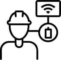 Plain background of an engineer using smart sensors for environmental monitoring with copy space Set 3 vector